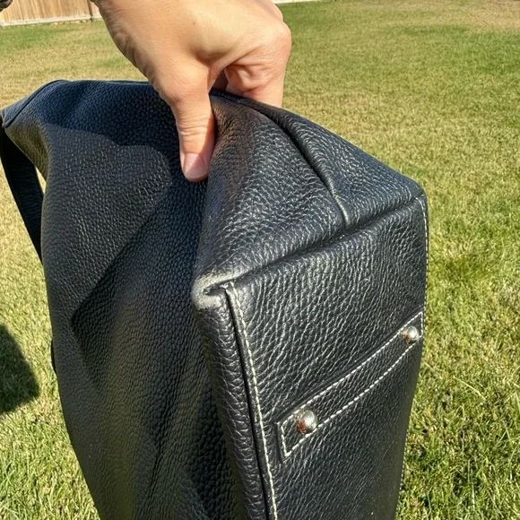 Dooney & Bourke Large Black Leather Hobo Bag - Picture 7 of 16